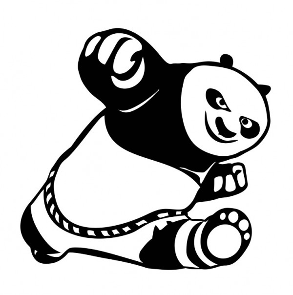 Autocolante com Panda do Kong Fu