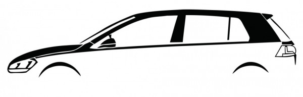 Autocolante com Volkswagen Golf Mk7 5 portas