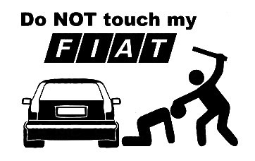 Autocolante - Do not touch my Fiat (punto)