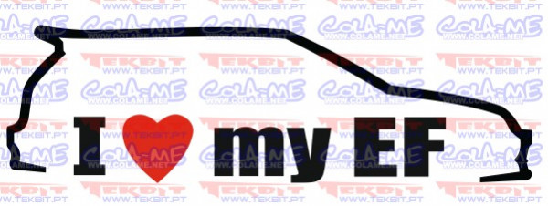 Autocolante - I love my EF