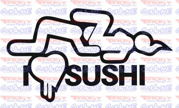 Autocolante - I Love Sushi