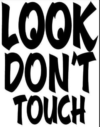 Autocolante - Look don´t touch