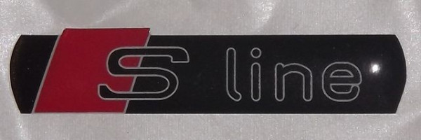 Autocolante Resinado 3D para Audi S-line - 100 x 22mm