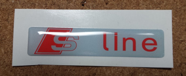 Autocolante Resinado 3D para Audi S-Line - 57 x 12mm