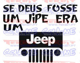 Autocolante - Se deus fosse um jipe era um jeep