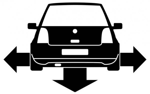 Autocolante - Volkswagen Lupo - Traseira (Baixo e Largo)
