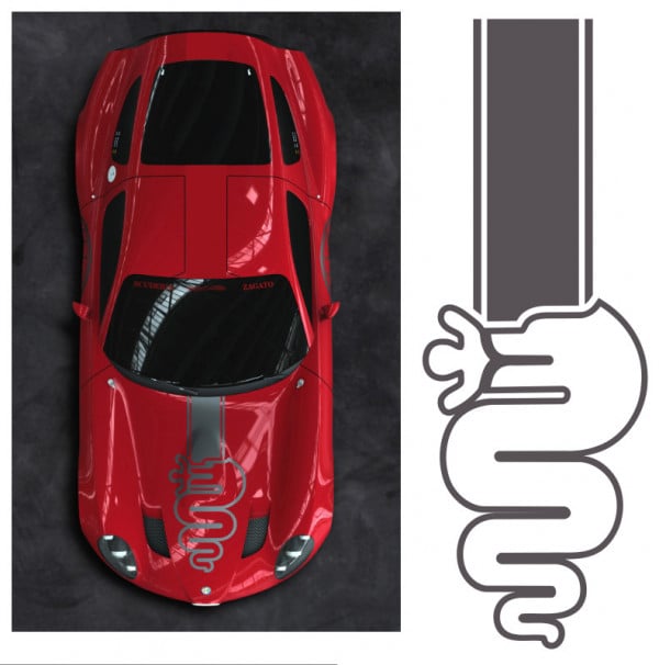 Autocolantes - Faixa Capot - Alfa Romeo