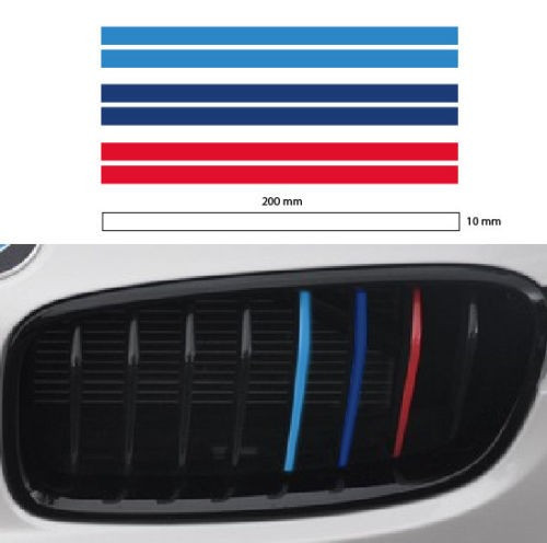 Autocolantes - Faixas BMW (azul claro, azul escuro, vermelho) 1x20cm