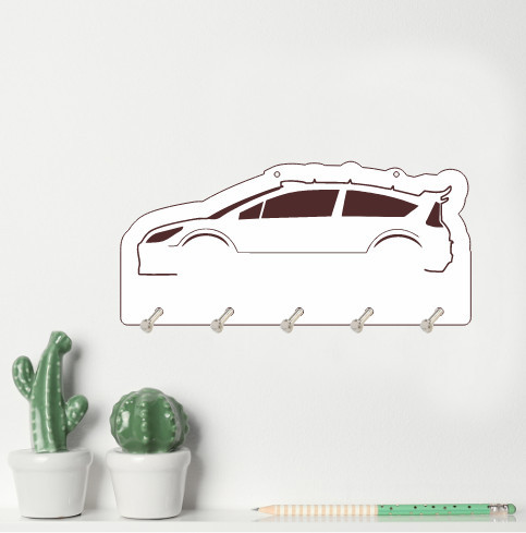 Chaveiro em MDF - Citroen C4 - Lado