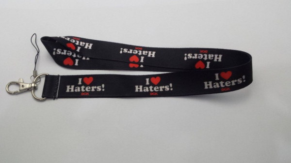 Fita Porta Chaves com I Love Haters!