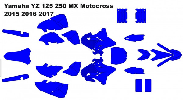 Honda CR 125 250 MX Motocross 2000 2001 Graphics Template