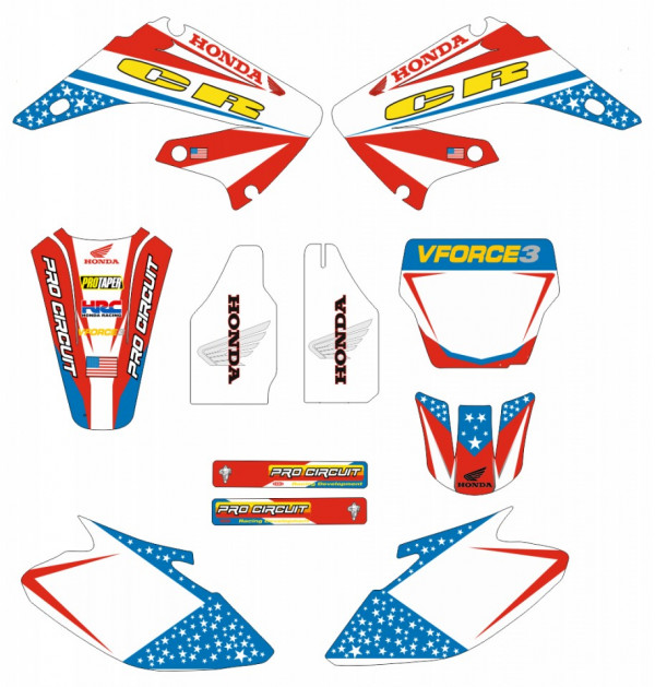 Kit Autocolantes Para HONDA CR 125 / 250 02-07