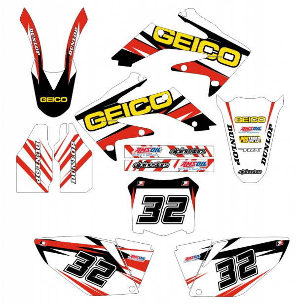 Kit Autocolantes Para HONDA CRF 250 04-09