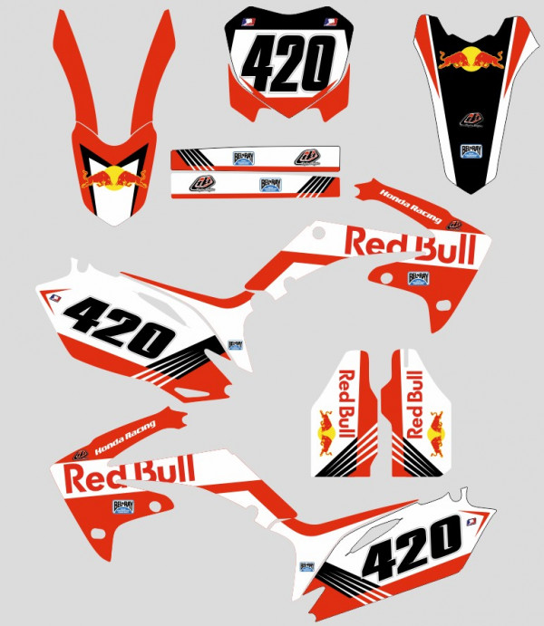 Kit Autocolantes Para HONDA CRF 450 09-12