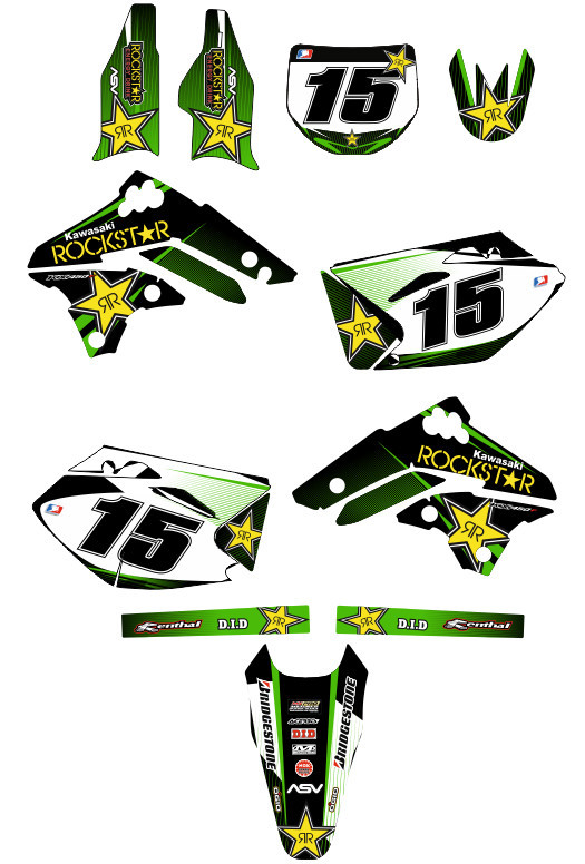 Kit Autocolantes Para Kawasaki KXF 450 06-08