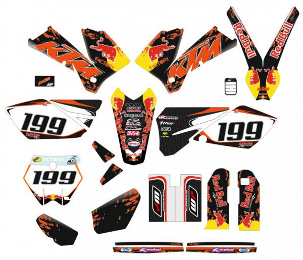 Kit Autocolantes Para Moto - KTM EXC XC XCF 04-07