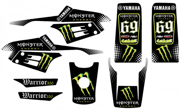 Kit Autocolantes Para Yamaha Warrior 350