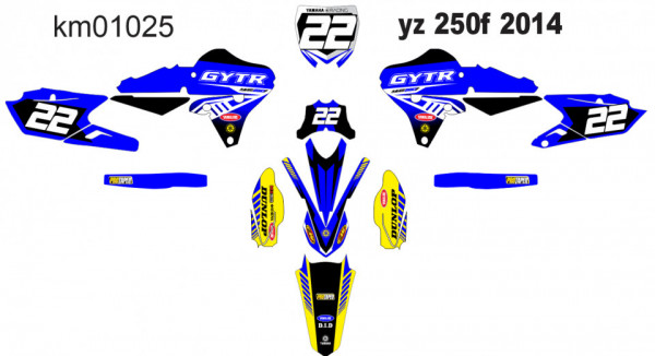 Kit Autocolantes Para Yamaha YZF 250 450 14-17