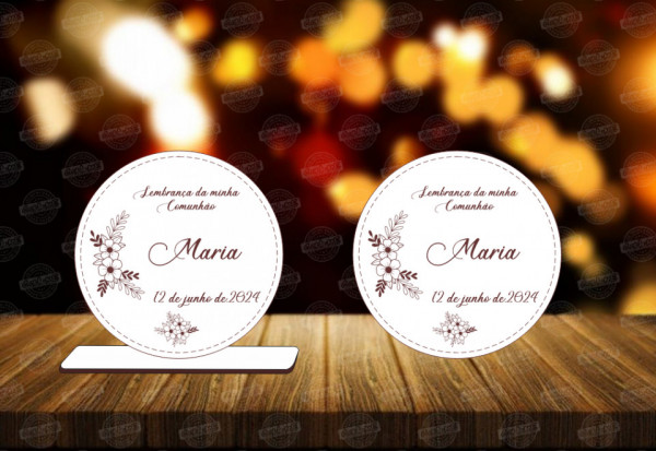 Lembrança em MDF - Comunhão - Personalizada