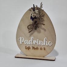 Moldura Ovo Com Ramo - Lembrança com dedicatória personalizada