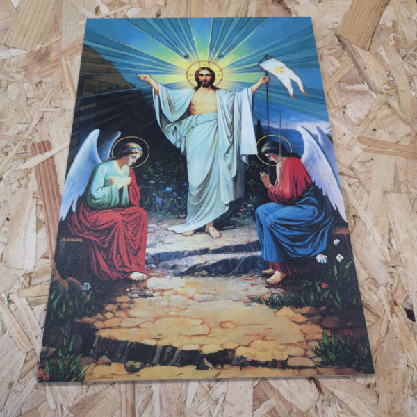 Placa Decorativa em PVC - Jesus Cisto Ressuscitado