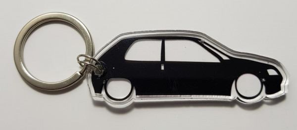Porta Chaves de Acrílico com silhueta de Peugeot 106