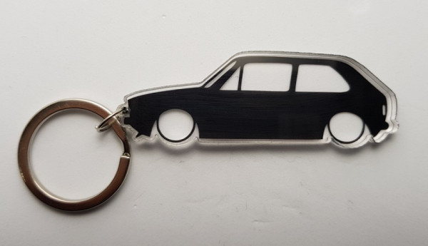 Porta Chaves de Acrílico com silhueta de VW Golf 1