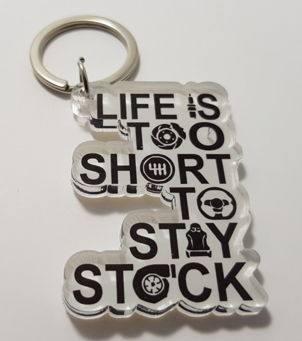 Porta chaves em acrílico Life is too Short