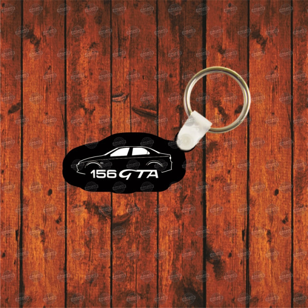 Porta chaves em acrílico preto - Alfa R. 156 GTA