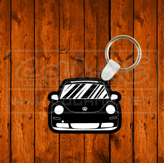 Porta chaves em acrílico preto - VW Beetle