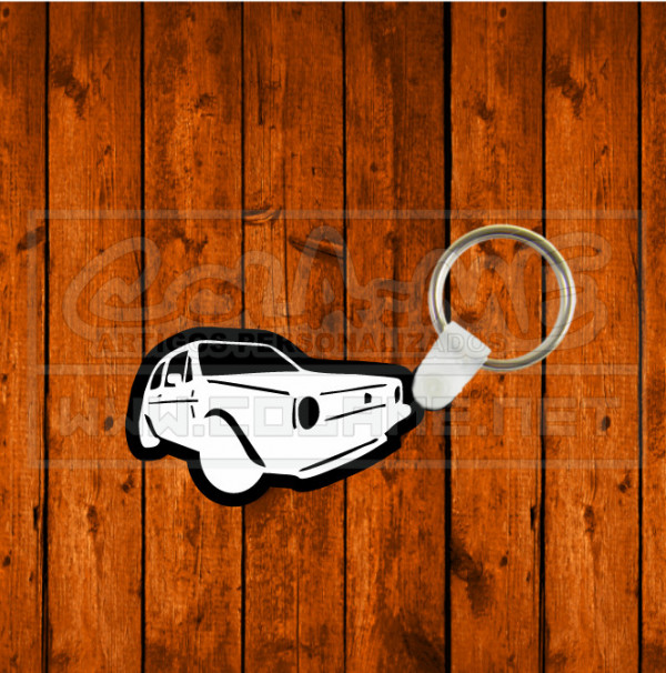 Porta chaves em acrílico preto - VW Golf Mk1 GTI