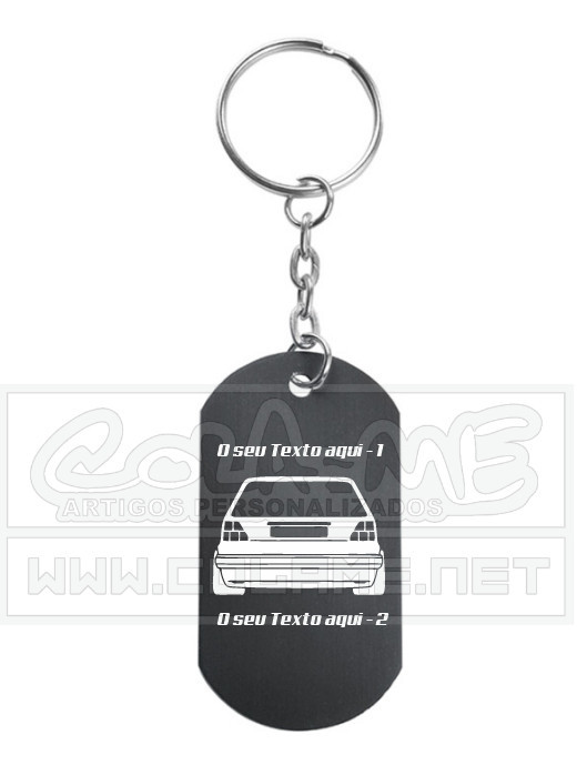 Porta Chaves em alumínio - VW Golf Mk2 - Traseira