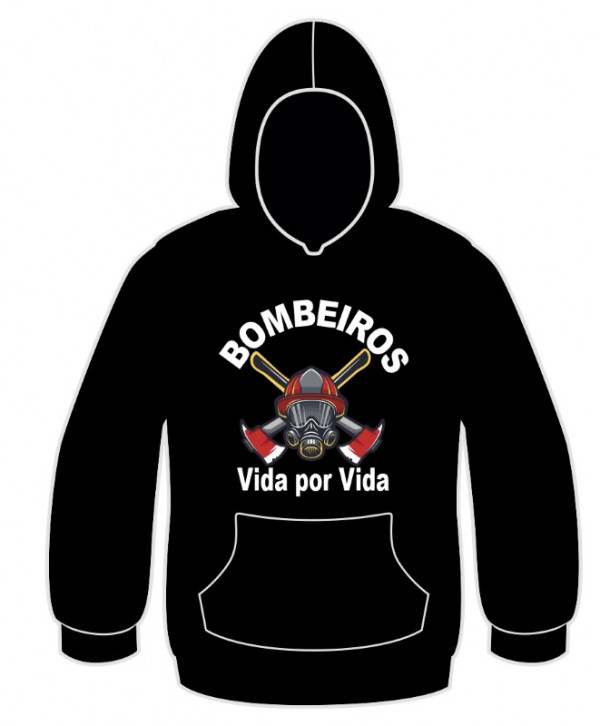 Sweatshirt com capuz para Bombeiros Vida por Vida
