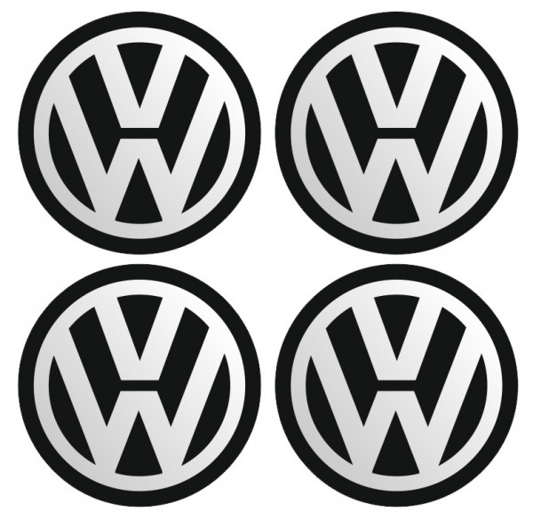 4 Autocolantes Para Centros de Jantes com Volkswagen