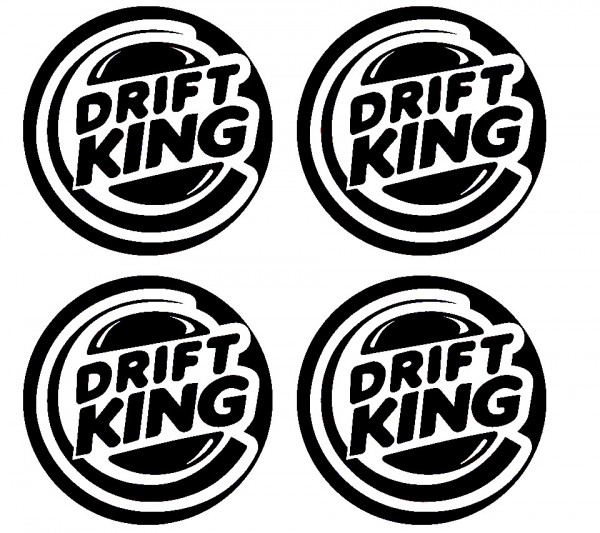 4 Autocolantes Para Centros de Jantes para Drift King