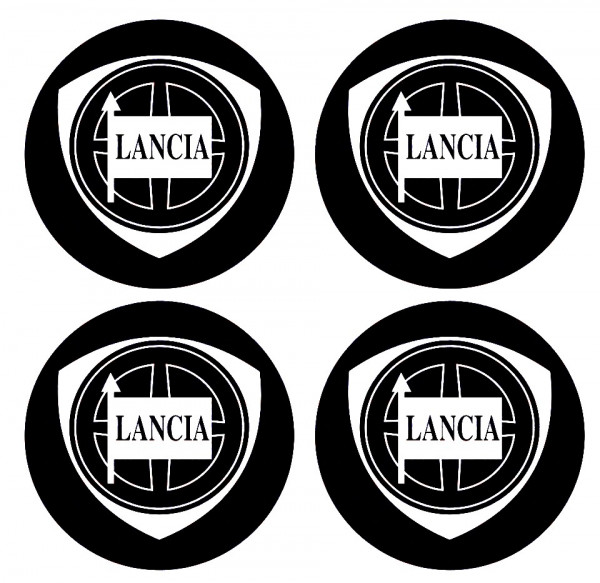 4 Autocolantes Para Centros de Jantes para Lancia