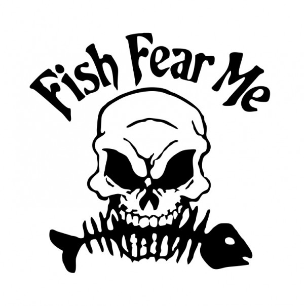 Autocolante com Fish fear me