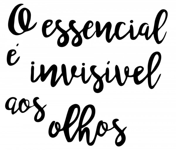 Autocolante com O essencial é invisivel aos Olhos