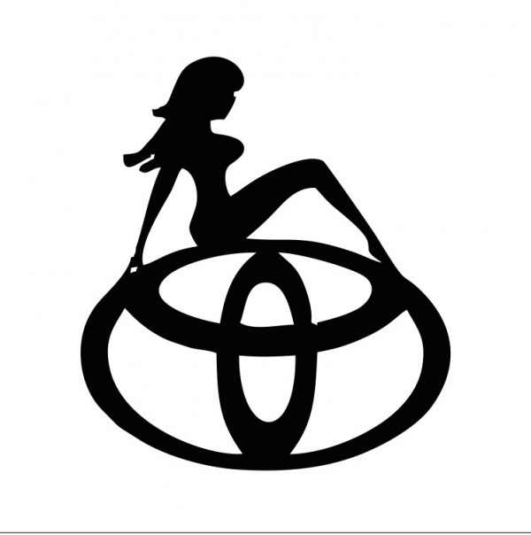 Autocolante com Toyota mulher