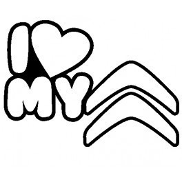 Autocolante - I Love My Citroen