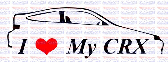 Autocolante - I Love My CRX