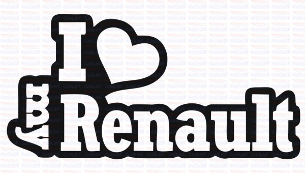 Autocolante - I Love My Renault