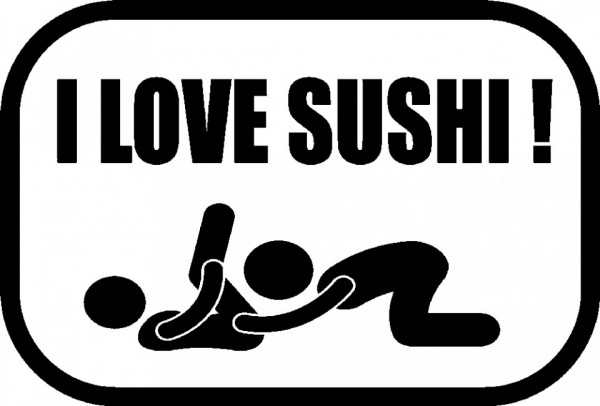 Autocolante - I love Sushi