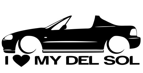 Autocolante para I love Honda Del Sol