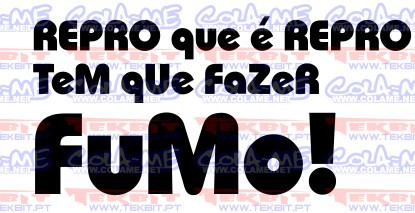 Autocolante - Repro que é repro tem que fazer fumo