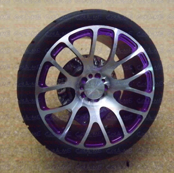 Jante com Pneu e Disco - Modelo 21 - Roxo