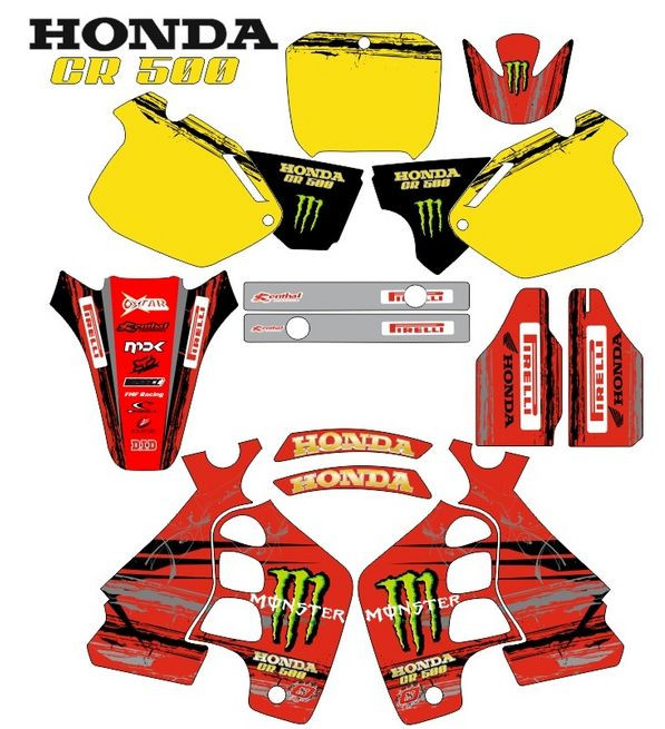 Kit Autocolantes Para HONDA CR 500