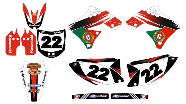 Kit Autocolantes Para Kawasaki kxf 250 09-12