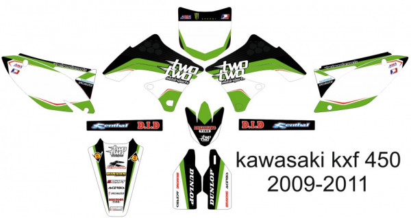 Kit Autocolantes Para kawasaki KXF 450 09-11