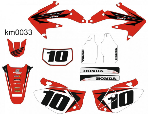 Kit Autocolantes Para Moto - Honda CRF 450x - 04-16